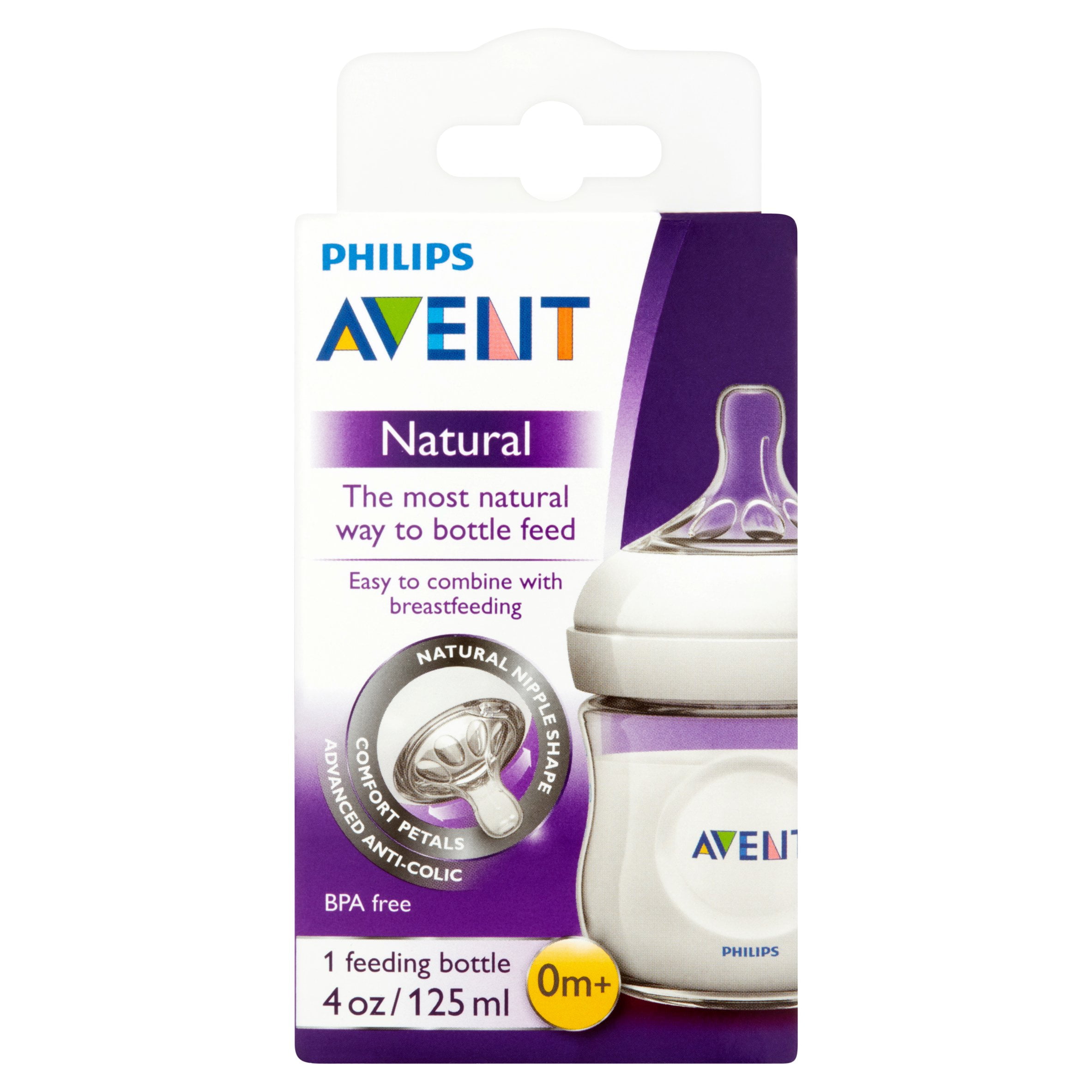 raken Skiën renderen Philips AVENT 4-ounce Natural Feeding Bottle - Walmart.com