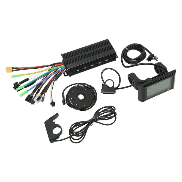 Kit de conversión de bicicleta eléctrica 24V 36V 48V 30A Controlador S900 Panel con sensor de asistencia eléctrica Acelerador de pulgar para motores sin escobillas de 750W 1000W