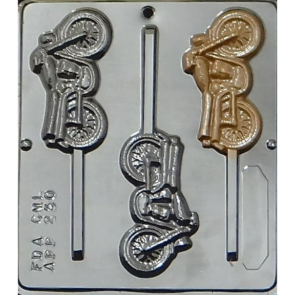 250 Motorcycle Lollipop Chocolate Candy Mold