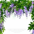 thumbnail image 3 of ZenCart 200CM Artificial Wisteria Flower Garland Realistic Home Wedding Garden Indoor Outdoor Wall Hanging Faux Climbing Floral Greenery Drooping Ivy Decoration, 3 of 7