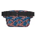 thumbnail image 3 of Fotbe Tropical Leaves Cangurera Cuadrada con Estampado de Doble Capa, Bolsa de Cintura Ajustable Mini para Hombres y Mujeres, 3 of 9