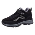 thumbnail image 1 of nsendm Men Shoes Adult Male Snow Work Boots for Men Steel Toe Winter Men Snow Boots Non Slip Soft Soles Cotton Slip on Snow Boots for Men Wide Width Black 7.5, 1 of 6