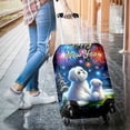 thumbnail image 3 of Happy New Year Maltese Family Cheer Winter Midnight Firework Travel Luggage Cover Maltese Dog Lover Gifts Idea Suitcase Dust Protective Decor - 02025, 3 of 5