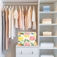 thumbnail image 4 of Yayeee Collapsible Cube Storage Bin with Lid Fabric Closet Decorative Basket with Handles, Candy Grapefruit, 4 of 7