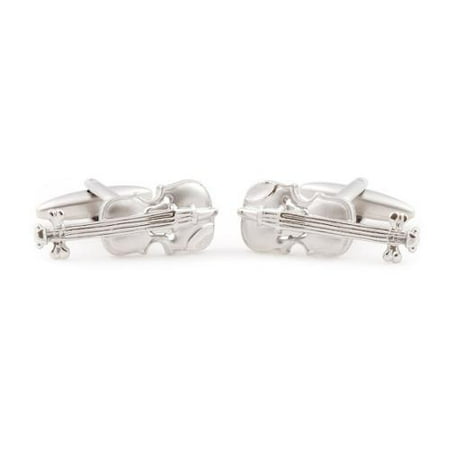Cuff Daddy Silvertone Violin Cufflinks