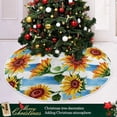 thumbnail image 6 of FMSHPON Sunflower Xmas Christmas Tree Skirt Stand Mat for Holiday Party Decoration Indoor Outdoor 36 inches, 6 of 6
