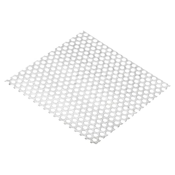 Uxcell 8"x8" 304 Stainless Steel Perforated Sheet, 0.32" Hole Metal Mesh Plate Screen Decorative Ventilation Meshes