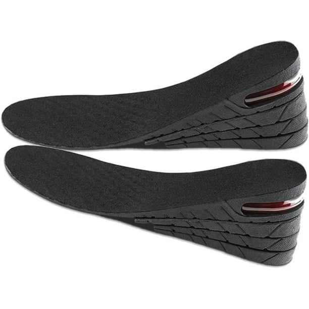 Plantillas Cojín de aire Zapatos Levantamiento Transpirable 4 capas Agregar altura 2.95 pulgadas Pies Inserto de talón ortopédico para hombres y mujeres