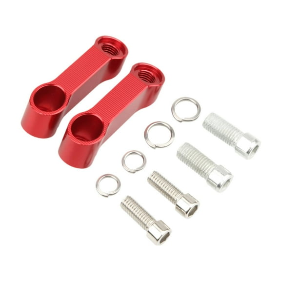 TTETTZ Mirror Mount Extenders Mirror Bracket Replaces Mirror Block Off Base Plates Motorcycle Mirror Extension Mount Red