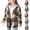 Green, variant on Kids Fleece Lined Plaid Hooded Shirt Jacket, Unisex Boys Girls Button Down Long Sleeve Warm Hooded Flannel Coat Preppy Fall Outerwear for Ages 4-15