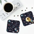thumbnail image 5 of Disketp Galaxy2 Funny Coasters,4 Pcs Leather Coasters With Holder, Perfect Housewarming Hostess Gifts,Protect Furniture From Water Marks Scratch And Damage, 5 of 9