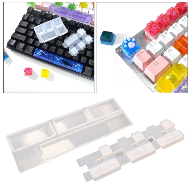 de de silicona Premium, de resina de cristal hechos de llaves de Teclados mecánicos para juegos, de - En Blanco perfecl Molde de silicona para teclas