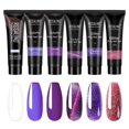 thumbnail image 2 of Poly Nail Gel Kit Purple Glitter Extension Nail for Beginner, 2 of 9
