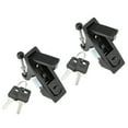 thumbnail image 1 of Cerradura de panel de gabinete eléctrico Unique Bargains con botón de presión y llave, negra 606-1 2PCS, 1 of 4