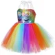 thumbnail image 5 of Disfraz de unicornio para niñas, vestido de tutú con lentejuelas de arcoíris, vestido de princesa para cumpleaños de niñas pequeñas, disfraces de fiesta de carnaval de Halloween para niños, 5 of 5