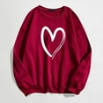 thumbnail image 2 of Rovga Cute Long Sleeve Women Sweatshirts Fashion Womens Warm Sweatshirt Casual O Neck Soft Love Heart Printed Shirt Ladies Winter Sweatshirts Tops, 2 of 5