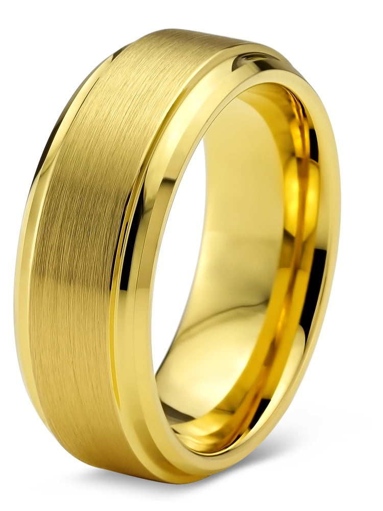 Tungsten Wedding Band Ring 8mm for Men Women Comfort Fit