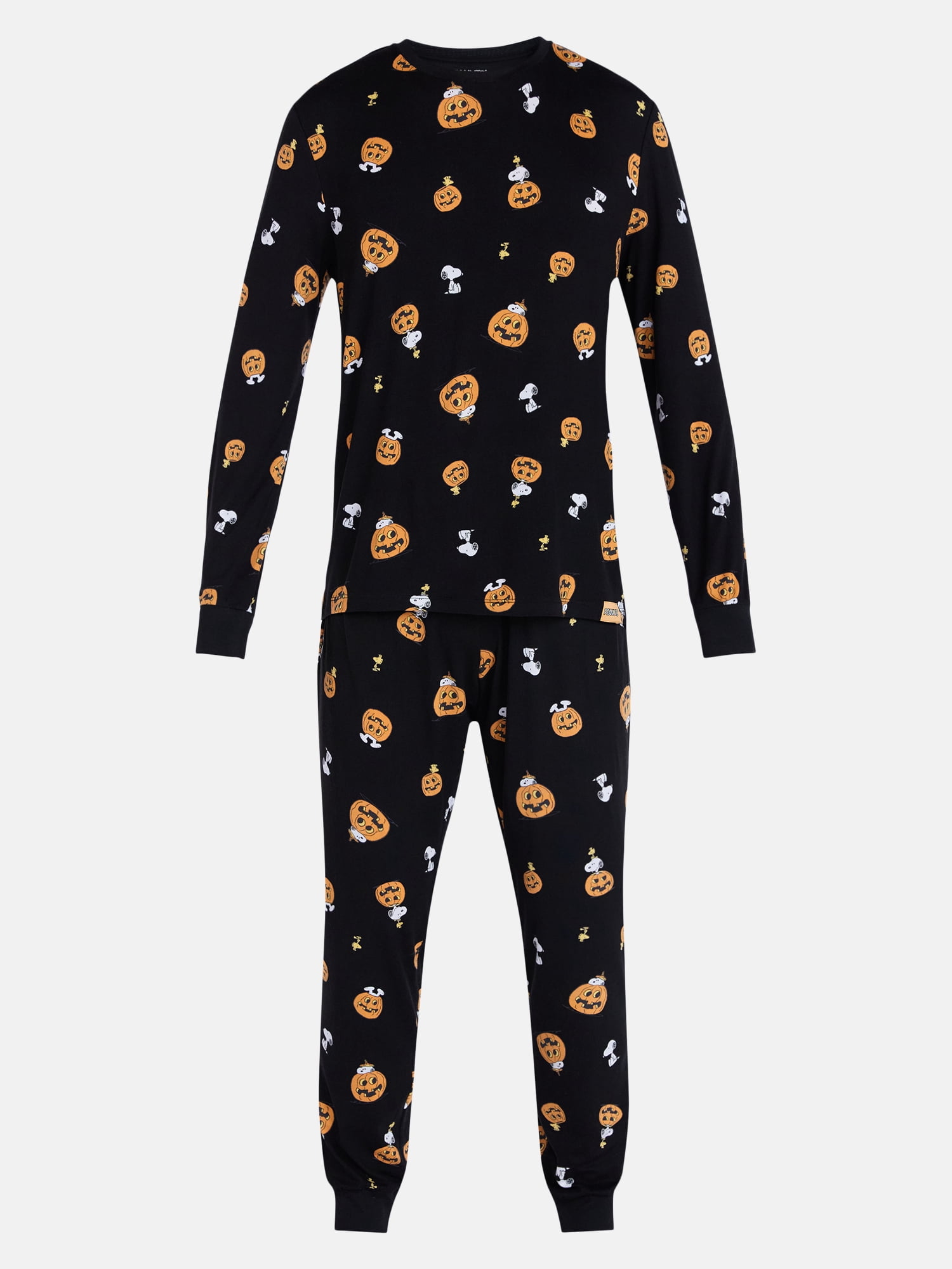 Peanuts Men's Snoopy Matching Family Sleepwear Long Sleeve Top and Pants Pajama Set, 2 Piece, Sizes S-3XL