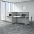thumbnail image 2 of Easy Office 60W 4 Person Desk with 45H Panels in White - Engineered Wood, 2 of 7