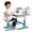 Blue #6, variant on Floseru Kids Functional Desk and Chair Set, Height Adjustable Children School Study Table Chair, Large Writing Board Widened Desktop Book Bucket Bookshelf, Study Furniture Gift Ages 3-18