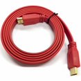 thumbnail image 1 of Techcraft Flat HDMI Cable V1.4 Support 3D And Ethernet 1080P 5 Feets Red, 1 of 2