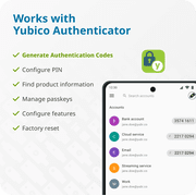 Yubico - YubiKey 5C NFC - Multi-factor authentication (MFA) security key and passkey, connect via USB-C or NFC, FIDO certified - Protect your online accounts