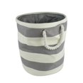 thumbnail image 1 of Design Imports CAMZ34460 13,75 x 13,75 x 17 Po Bac de Rangement Rond en Papier à Rayures&44; Gris - Moyen, 1 of 1