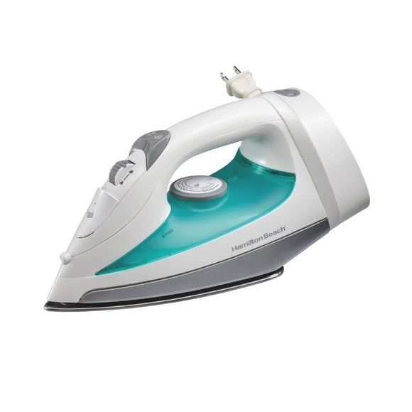 Plancha Hamilton Beach con Suela de Acero Inoxidable y Cable Retráctil Turquesa