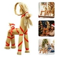 thumbnail image 2 of ZJNGJC 16.1-inch Tall Swedish Straw-Woven Christmas Goat Yule Decoration forome Birthday Party Interior Outdoor Holiday Tradition Decor Yellow, 2 of 6