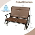 thumbnail image 4 of Costway 2-Person Patio Swing Glider Bench Loveseat Rocking Chair High Back Deck, 4 of 10