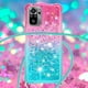 thumbnail image 4 of Funda para Xiaomi Redmi Note 10S 4G/Note 10 4G Brillantina Líquida Divertida Reluciente y con Cristales en Movimiento Cuerpo Cruzado con Cordón Ajustable, 4 of 5