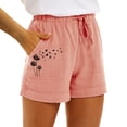 thumbnail image 2 of JJHGVB Womens Linen Shorts Below the Knee Women Linen Shorts Pedal Pushers for Women Beach Boho Casual Pants Wide Leg Shorts for Women High Waisted Pleated Womens Long Shorts Flowy Shorts Pink M, 2 of 9