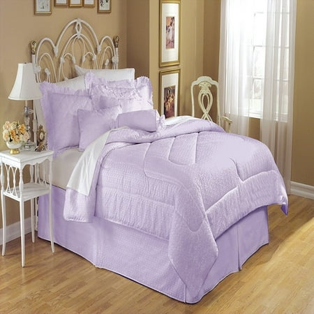 Bolbom King Sized Eyelet 4 Piece Comforter Set Purple Walmart Com