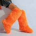 thumbnail image 4 of Women's Winter Warm Fluffy Faux Fur Knee High Snow Boots -Fashionable & Cozy Non-Slip Sole Long Boots, 4 of 5