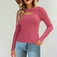 thumbnail image 2 of Chaqueta deportiva,Blusa informal de cuello redondo de punto calado para mujer, manga larga, poliéster, tejido suave y ligero, ideal para el hogar, sopatenor, 2 of 9
