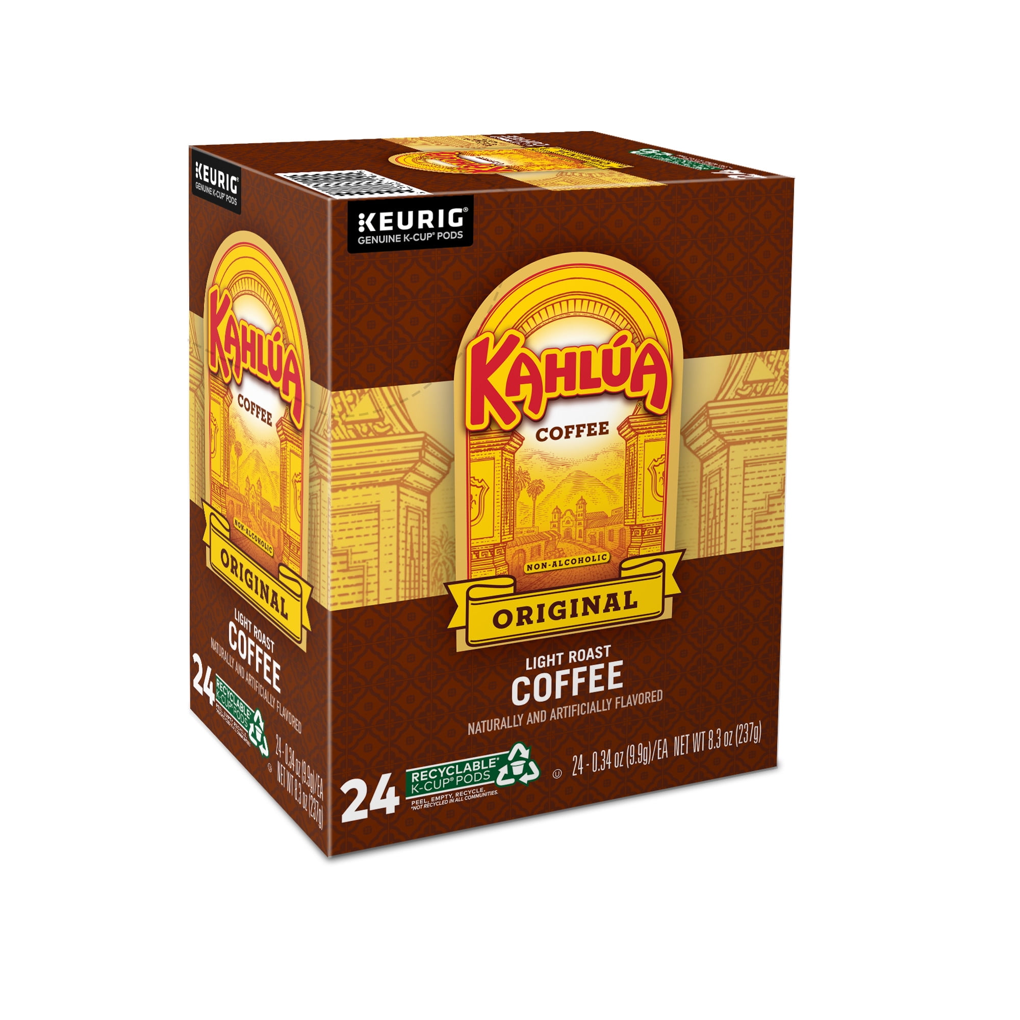 Kahlua, Coffee Original Light Roast K-Cup Coffee Pods, 24 Count