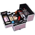 thumbnail image 5 of 3-in-1 Draw-bar Style Interchangeable Aluminum Rolling Makeup Case Pink (14.17 x 9.45 x 27.95, 5 of 18
