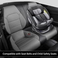 thumbnail image 5 of EKR Custom Fit Mustang Car Seat Cover for Ford Mustang Fastback EcoBoost, EcoBoost Premium,GT, GT Premium 2015 -2026 ,Rear Row Backrest 50/50 Split ,Full Set Leather Seat Covers(Black/Gray), 5 of 5