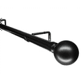 thumbnail image 2 of Linen Avenue Matte Ball Single Window Curtain Rod Set, 66 to 120-inch, Matte Black, 2 of 5