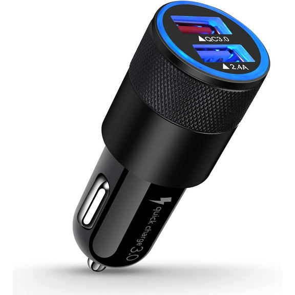 Car Charger,AILKIN 5.4A/30W QC 3.0 Quick Charge Car Cigarette Lighter Socket Fast Charge Charging Dual USB Car Charger Adapter USB Car Charger