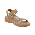 thumbnail image 2 of Sandalia Mujer Kipon Casual Piso Velcro Comodas Deportivas Brillantes cafe 26, 2 of 6