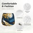 thumbnail image 4 of KLL Moonlit Golden Tree Peacock Pattern Shorts Women,Athletic Shorts High Waisted Running Shorts Pocket Sporty Short Gym Elastic Workout Shorts-X-Large, 4 of 7