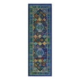 thumbnail image 3 of Unique Loom Calypso Collection Area Rug - Trinidad (2' x 6' Runner Navy Blue/Green), 3 of 7