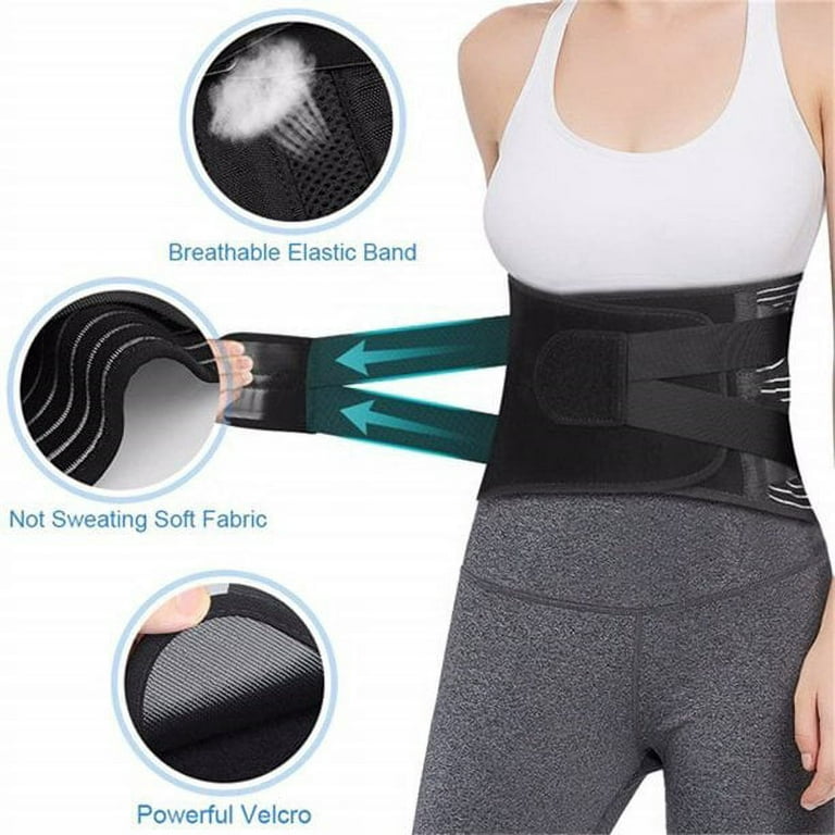 Lumbar Support Belt for Women and Men with 12 Stays, Extra-Wide Back Support  Belt, Adjustable Back Brace for Lower Back Pain Relief(Large, Fits Waist  Size 39.3-51.1 inch) Large (Pack of 1)