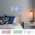 thumbnail image 4 of Digital 3D LED Big Wall Desk Alarm Clock Snooze 12/24 Hours Auto Brightness with temperature USB Battery Red, 4 of 7