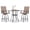 Black & Brown, variant on Summit Living 3 Pieces Outdoor Swivel Bar Stool Bistro Set with 2 Patio High-Back Metal Height Chairs&1 Bistro Bar Table,Black & Grey