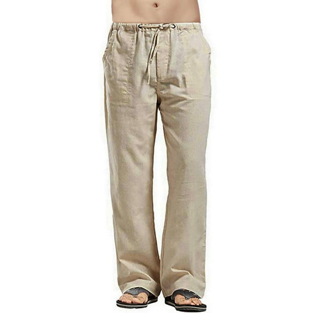 men's open bottom sweatpants with pockets
