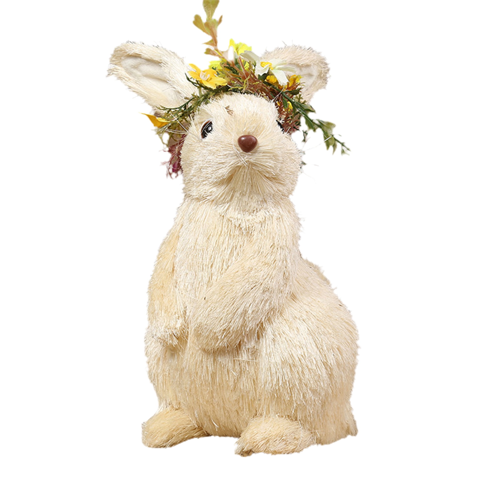 Easter Figurine Bunny Cute Straw Bunny Party Home Table Decorations