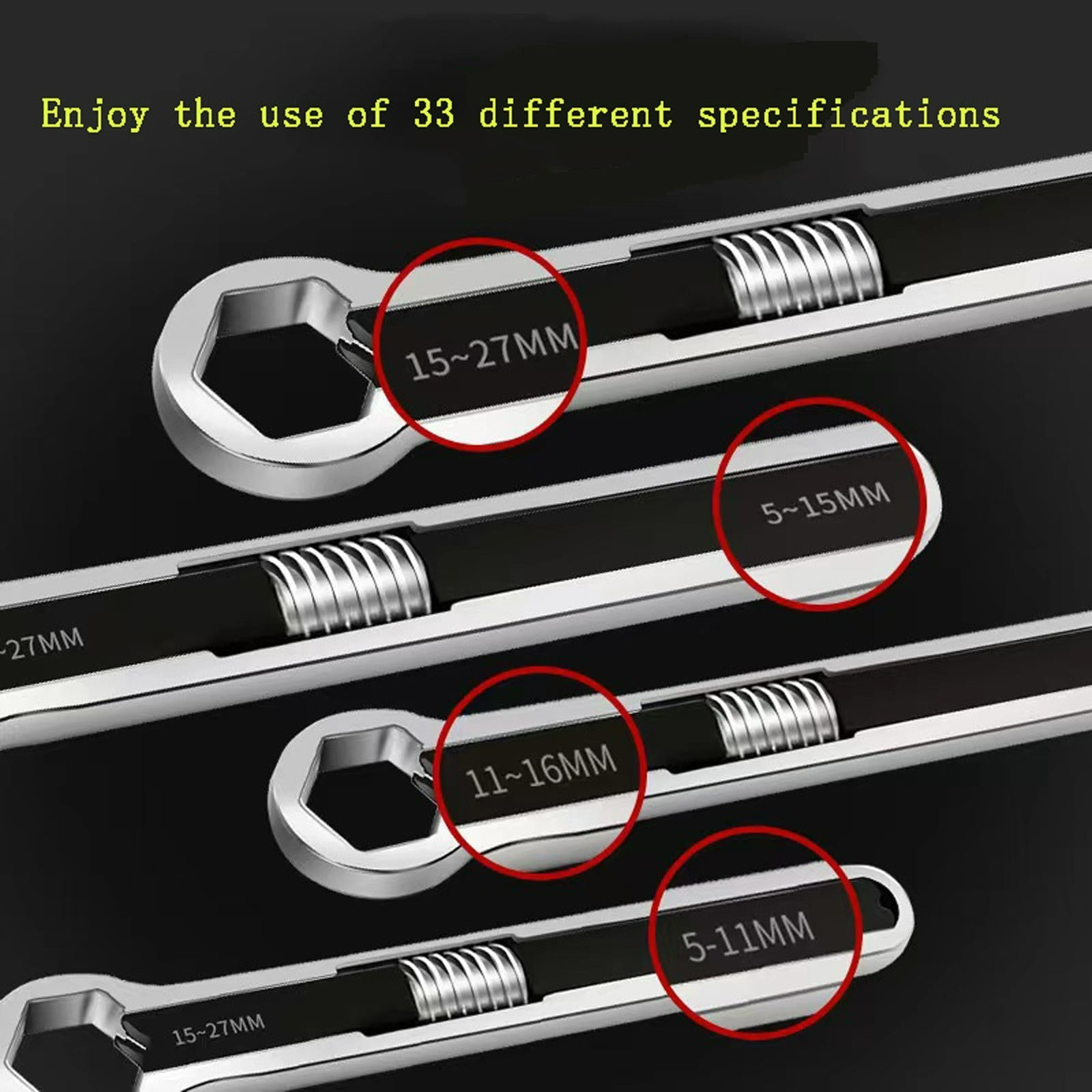 Multi Functional Wrench With Open Adjustable Wrench