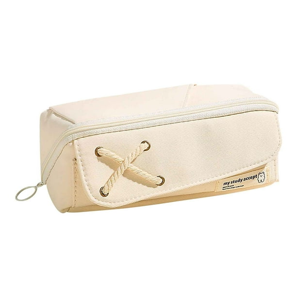 Estuche de malla transparente para lápices, organizador de suministros educativos de gran capacidad con diseño transparente para una fácil visualización, duradero y liviano para estudiantes,